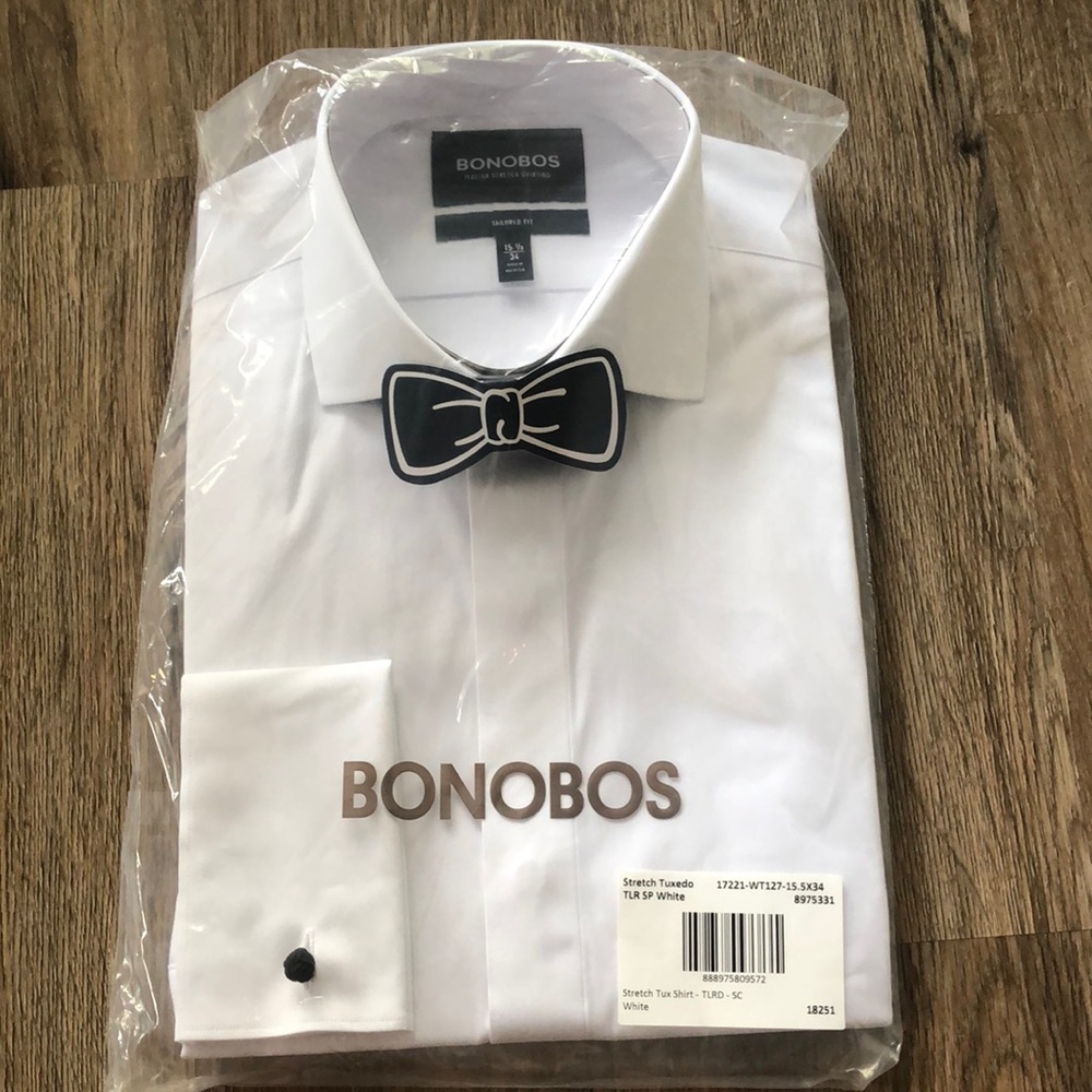 NWT Bonobos stretch tuxedo dress shirt
